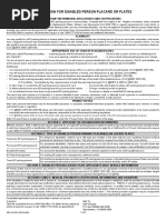 REG 195, Application For Disabled Person Placard or Plates