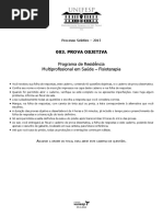 Caderno de Questões - Programa de Residência Multiprofissional em Saúde - Fisioterapia