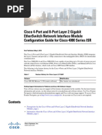 Cisco 4-Port and 8-Port Layer 2 Gigabit Etherswitch Network Interface Module Configuration Guide For Cisco 4000 Series Isr