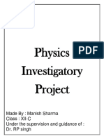 Physics Investigatory Project