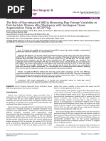 The Role of Nonenhanced Mri in Measuring Flap Volume Variability in Postbariatric Women After Mastopexy With Autologous Tissue Aug 2161 1173