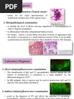 Laboratory Diagnosis: 1. Cytological Examination (Tzanck Smear)