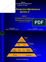 Total Productive Maintenance Section 8: Uptime Strategies For Excellence in Maintenance Management