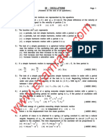 Physics Oscillations MCQ