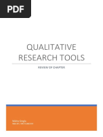 Qualitative Research Tools: Review of Chapter