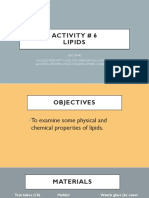 Activity # 6 Lipids