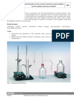 Determination of The Surface Tension of Pure Liquids by The Bubble Pressure Method