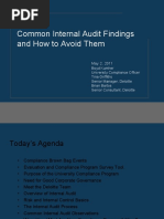 Common Internal Audit Findings and How To Avoid Them 05-2-11