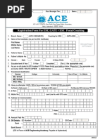 Registration Form For ESE, GATE + ESE Postal Coaching: For O Ce Use: Branch: Fee Receipt No: Date