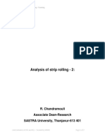 Analysis of Strip Rolling - 2:: R. Chandramouli Associate Dean-Research SASTRA University, Thanjavur-613 401