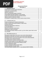 KG Assessment and Syllabus