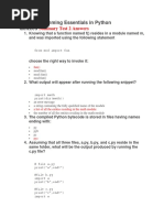 AP - Programming Essentials in Python Quizzes: Summary Test 2 Answers