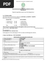 Application For The Grant of Learener's Licence