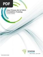 Data Privacy Act of 2012 Foundation Training: Course Outline