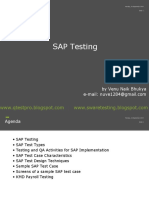 SAP Testing: by Venu Naik Bhukya