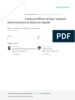 On Two Optomechanical Effects of Laser-Induced Electrostriction in Dielectric Liquids