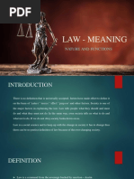 Law - Meaning Nature Functions