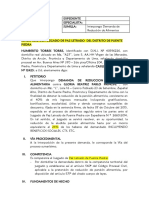 Demanda de Reduccion de Alimentos