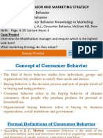 Consumer Behavior and Marketing Strategy