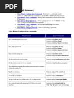 Cisco Command Summary: Cisco Router Configuration Commands