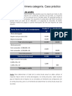 Renta de Primera Categoría y Segunda