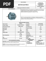 Ficha Tecnica Motor Electrico