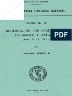 Geología - Cuadrangulo de Maure (35x) y Antajave (35y), 1965