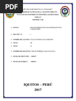 Informe de Practica #001 - Reconocimiento de Materiales