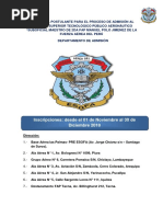 Bases Del Concurso de Admision Esofa 2019 Dic