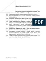 Planeación Matemáticas SECUNDARIA Primer Trimestre