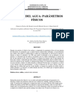 Informe No 2. Química Del Agua Parámetros Organolépticos