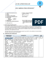 Unidad de Aprendizaje #04 Del Área de Comunicación