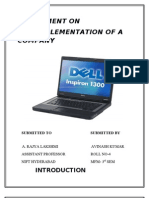 Assignment On CRM Implementation of Dell