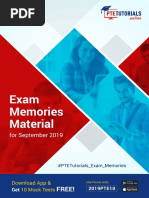 Free PTE-A Exam Memories Material Sept 2019 PDF