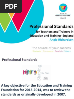 Professional Standards: For Teachers and Trainers in Education and Training-England