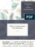 Estimates & Values Engineering: Khent Alfred B. Derecho Zahir M. Dagadas