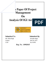 Analysis of IGI, Project Management