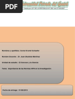 Ensayo Sobre Importancia Del Uso de Normas APA en Investigaciones