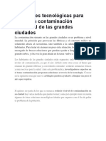 Soluciones Tecnológicas para Reducir La Contaminación Ambiental de Las Grandes Ciudades