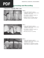 Periodontal Screening and Recording (PSR) System: Criteria For Assigning PSR Codes