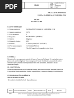 Silabo Matematica II PDF