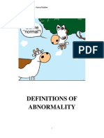 Definitions of Abnormality