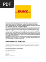 DHL (Dalsey, Hillblom and Lynn) International GMBH Is An American-Founded German