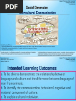 Intercultural Communication: Social Dimension