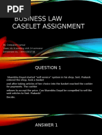 Business Law Caselet Assignment: By: Deepakshi Kansal Class: Div A Evening Shift 3 Semester Enrollment No.: 00721301718