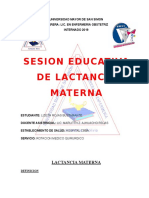 Sesion Educativa de Lactancia Materna