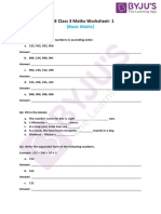 CBSE Class 3 Maths Worksheet 1 PDF