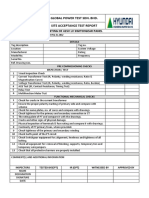 Global Power Test Sdn. Bhd. Site Acceptance Test Report: Testing of 415V LV Switchgear Panel