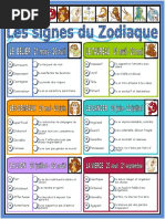 Les Signes Du Zodiaque Comprehension Ecrite Texte Questions Comprehension 29704