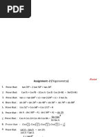 (Z) Assignment - Trigonometry